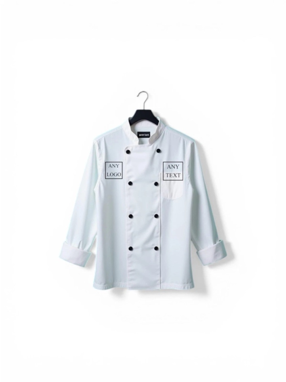 Classic Double-Breasted Chef Jacket in White